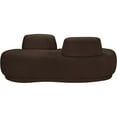 thumbnail image 3 of Meridian Furniture Argyle Brown Teddy Fabric Chaise/Loveseat, 3 of 14