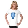 thumbnail image 4 of Shine a Light on Autism Bulb Symbol Womens Slim Fit Graphic Tee Brisco Brands X, 4 of 5