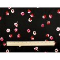 thumbnail image 3 of Black/Multi Floral Print Tricot, Fabric By the Yard, 3 of 3