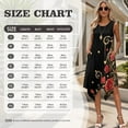 thumbnail image 7 of FUIALDOLG Red Rose Summer Dress for Women Lady Casual Tiered Sundresses with Pockets idi Tank Dresses Beach Dresses,4XL, 7 of 7