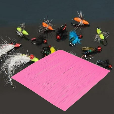 kesoto Silicone Rubber Legs Silicone Skirts Accessories Supplies Lightweight Portable Comfortable Lifelike Lure Making Glow Fly Legs pink