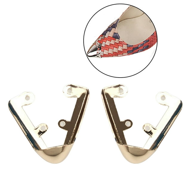 1 Pair Metal Toe Caps Creative Protective Heel Decoration Shoes Supplies
