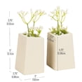 thumbnail image 4 of Mind Reader Cement Planter Bookends, Desk Decor and Indoor Plants, Set of 2, White, 4 of 8