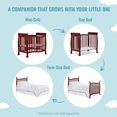 Dream On Me Piper 4in1 Convertible Mini Crib, Cherry