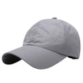 thumbnail image 2 of Grofry Baseball Cap Decorative Pure Color Soft Mesh Summer Cap for Outdoor Light Grey, 2 of 8