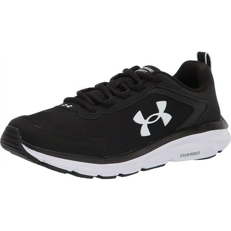Under Armour Womens Charged Assert 9 Running Shoe 8 Wide Black/White