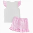 thumbnail image 5 of TOWED22 Baby Girls Summer Fashion Sets 2pcs Outfit Sleeveless Tank Top Tee and Casual Shorts Outfits Clothing Clothes(Pink,6-12 M), 5 of 8
