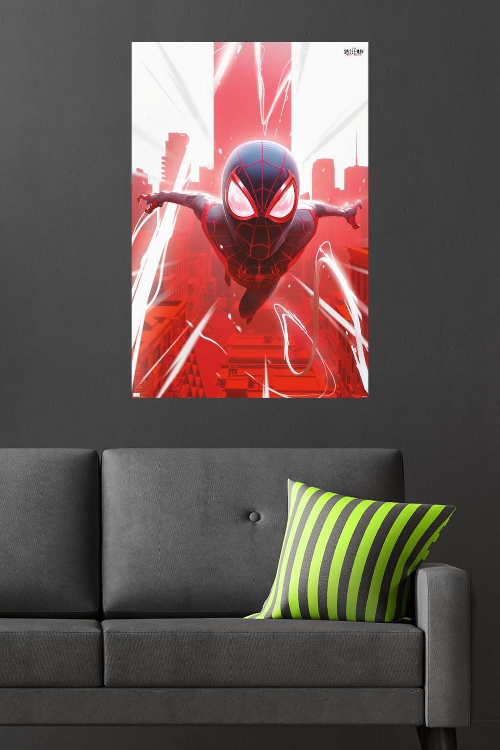 Marvel's Spider-Man: Miles Morales - Falling Wall Poster, 22.375" x 34"