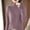 Purple, variant on Pitauce Turtleneck Sweater for Women Solid Color Knitted Long Sleeve Tops Casual Loose Fit Pullover Basic Bottoming Tops Sweater