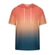 thumbnail image 3 of Mens Casual Shorts Digital Gradación Impresión Pullover Fitness Deportes Camiseta con Capucha, Blusa de Cuello Redondo de Poliéster para Al Aire Libre, Diario Y Todo, 3 of 4