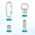 thumbnail image 3 of M10 Fine Thread Lamp Female Loop Holder with M12 Adapter Chain Quick Link, 132 lbs Load Silver Tone, 3 of 7