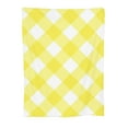 thumbnail image 1 of Gingham Yellow Background Throw Blanket, Super Soft Anti-Pilling Flannel Bed Blankets, 50"x40", 1 of 8