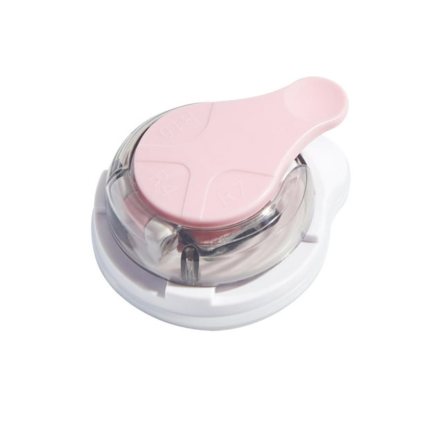 Chamfer Corner Punch Cutter Tags for Photo Art Crafts Hole Puncher Laminate Card Pink