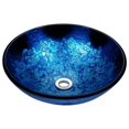 thumbnail image 1 of Spa World LS-AZ161 Série Stellar Évier Rond en Verre - Blaze Bleu, 1 of 4