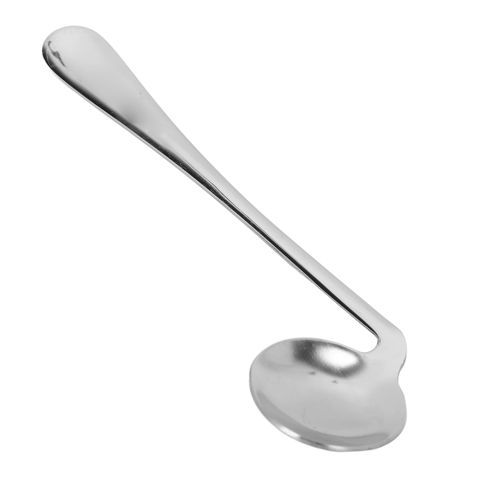 Angled Spoon, Stainless Curved Spoon Simple Use Reduce Wrist Pressure