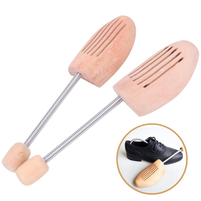 Hormas de Madera para Zapatos, 2 Unidades de Hormas de Madera antideformación Con Columna de Resorte para dar Forma A Los Zapatos y Mejorar La extrusión