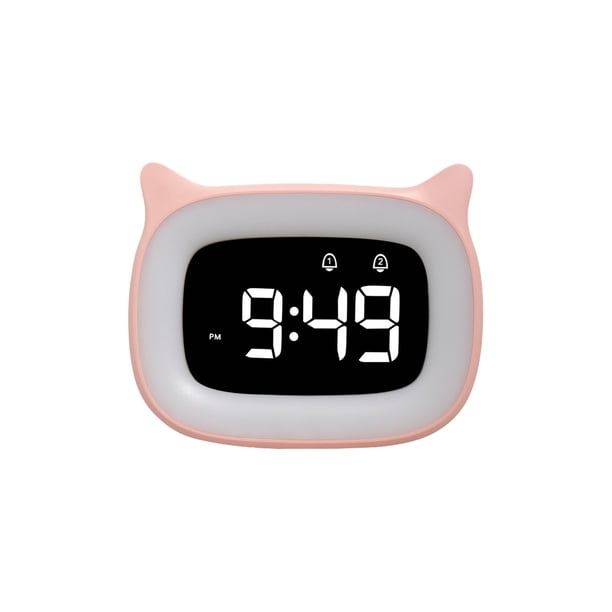 Reloj de Alarma Digital Reloj Electrónico Digital Led Pantalla de Pantalla, Reloj Electrónico 3D Pantalla de Pantalla Digital, Snooze Reloj de Alarma 12/24H Interruptor Pantalla de Temperatura