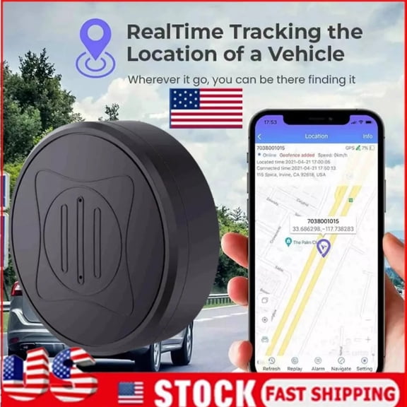 Real-Time Magnetic GPS Tracker for Vehicles, Cars, Trucks, Kids & Pets - Global Coverage, No Monthly Fee, Portable & Discreet Device for Security & Monitoring