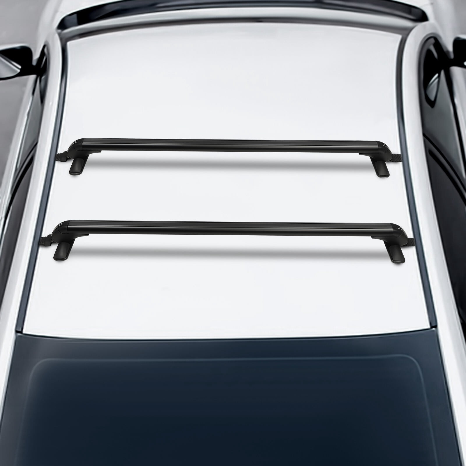 Car Top Roof Rack Cross Bar 41.34" Luggage Carrier Aluminum Material Max Load 165.34lbs for 4Door/ 5Door Car