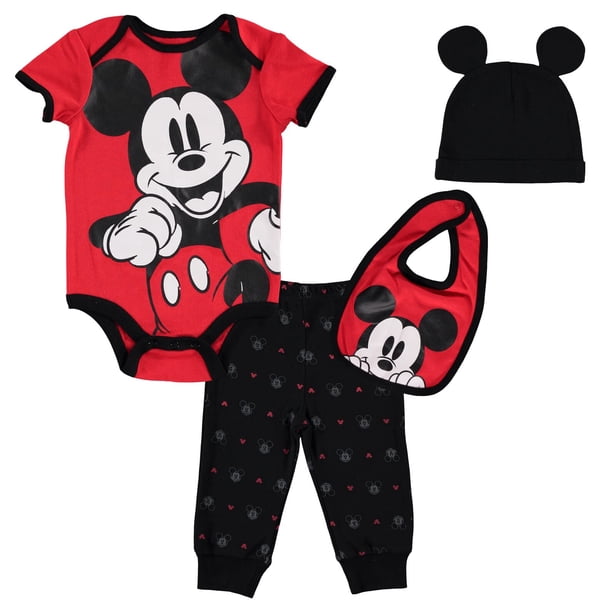 Conjunto de Ropa para Bebé Disney Mickey Mouse 4 Piezas 12 Meses