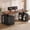 Black+Brown, variant on Modern Electric Standing Desk, 63" Height Adjustable Computer Desk with 3 Drawers and Storage Shelves for Home Office, Study Writing Tabler