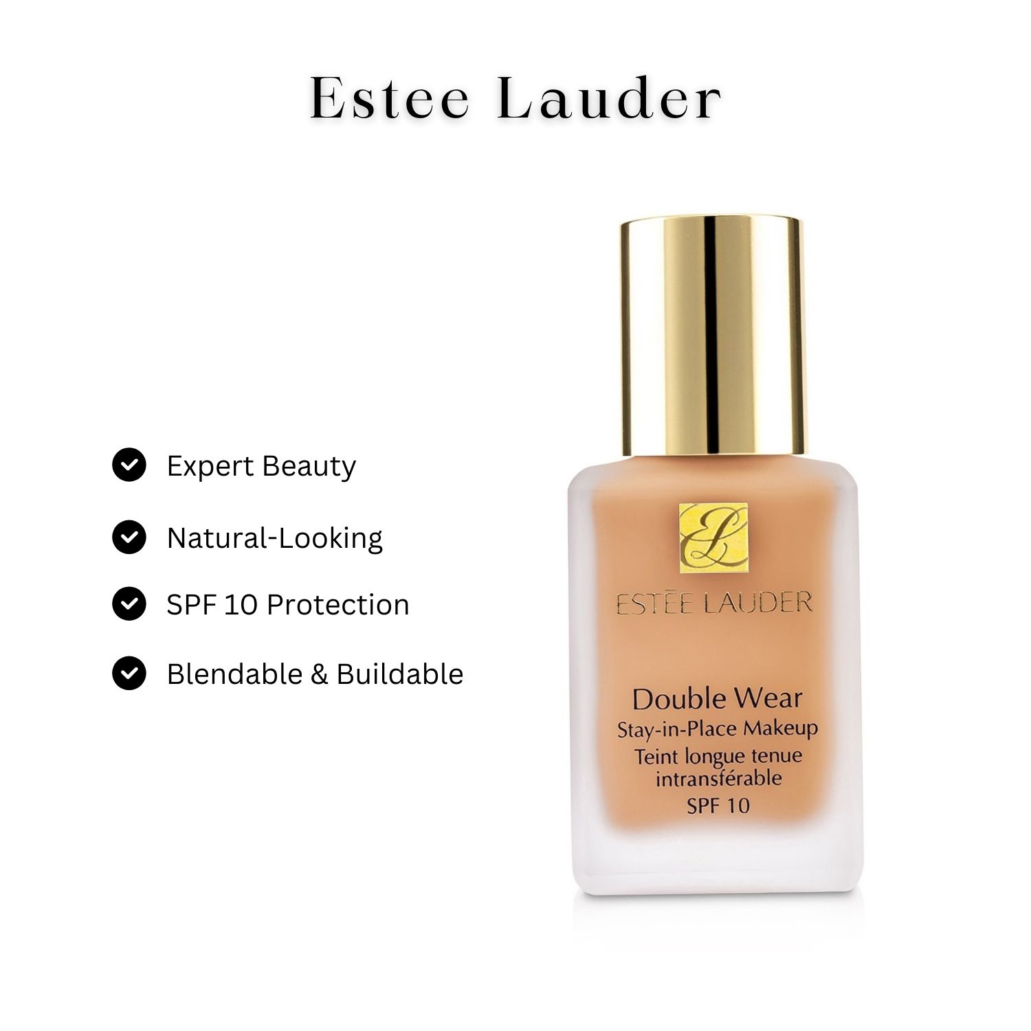 Estee Lauder Double Wear Stay-in Place Makeup Spf 10 - 2c1 Pure Beige 1 oz/30 ml - image 4 of 5