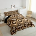 thumbnail image 3 of jejeloiu Vintage Boho Aztec Bedding Comforter Set,Geometric Rhombus Triangle Twin Comforter Sets,Brown Bohemian Bedding Set For Teens,Ultra Soft Home Decor Reversible,2-Piece, 3 of 8