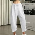 thumbnail image 2 of Diufon Women's Wide Leg Sweatpants Elastic High Waisted Baggy Pants Oversized Plush Athletic Joggers Pants, 2 of 6