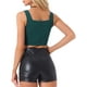thumbnail image 3 of TOP DE MUJER INSPIRE CHIC CUELLO CUADRADO CON DOBLADILLO ASIMÉTRICO Y CREMALLERA TANK CORSET TALLA XS VERDE, 3 of 5