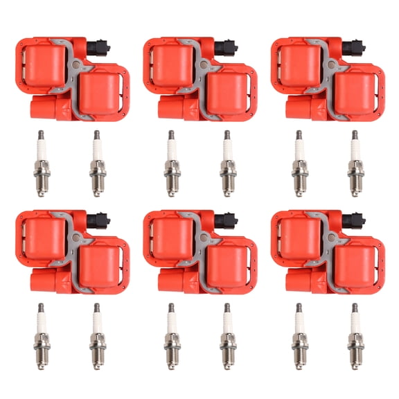 6 Energy Ignition Coils and 12 Spark Plugs Compatible with Mercedes-Benz SLK320 SLK32 AMG V6 Replacement for UF359 Fits select: 2005 CHRYSLER CROSSFIRE, 2003 MERCEDES-BENZ SL 500R