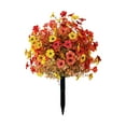 thumbnail image 3 of Estaca de jardín de flores artificiales Decoración Regalo romántico Elegante flor realista con Rojo y amarillo, 3 of 8