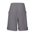 thumbnail image 5 of TRUBKH knee length shorts hiking shorts women long shorts for women womens capri pants shorts for women Gray L, 5 of 8
