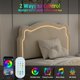 thumbnail image 5 of Yeshouse cama de plataforma terciopelo Princess, cabecera LED inteligente, cajón de almacenamiento, soporte de listones de madera, sin muelle de caja, 5 of 6