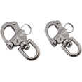 thumbnail image 1 of HAHDAXIA Étrier Pivotant à Oeil Quick Release Bail Rigging Voilier Marine Acier Inoxydable Clip Paire, 1 of 7