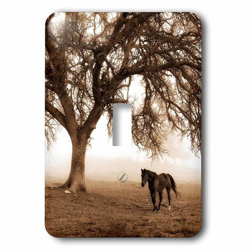 3D Rose Western Sepia Toned Horse on a Ranch with an Oak Tree TWL/_202972/_1 Towel 15 x 22 Multicolor