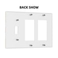 thumbnail image 2 of Colorful Waves Dynamic Switch Cover Decorative Wall Plate 3-Gang 2-Decor 1-Toggle Standard Size, 2 of 5