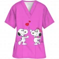 thumbnail image 1 of Uniformes quirúrgicos con estampado de cómics de dibujos animados americanos, uniforme de enfermería, tops médicos de enfermera, camisetas gráficas, 1 of 7