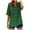 Green-Shirts, variant on Inverlee Women's Plus Size Cotton Linen Tunics Trendy Printed Button Down Short Sleeve Shirts Dressy Casual V Neck Blouse