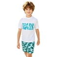 thumbnail image 4 of ZHOGXU Summer Boy Beachwear Lightweight Printed Tee Crewneck T Shirt Tops Shorts Sets 2PCS Outfits, 4 of 6