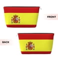 thumbnail image 2 of Spanish Flag Travel Handbag Leather Purse Organizer Tidy Bag Purse Toiletry Clutch For Women, 2 of 7