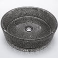 thumbnail image 5 of Stadium 16" Light Black Tempered Glass Circular Bathroom Vessel Sink, 5 of 6