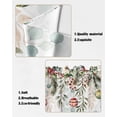 thumbnail image 5 of Swag Valances for Windows, Christmas Eucalyptus Leaves Rod Pocket Kitchen Window Curtains Over Sink, Xmas Poinsettia Flower Window Curtain Panel Swag Curtains Valences, 36 Inches Length, 5 of 6