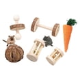 thumbnail image 1 of Hamster Chew Toys, Natural Wooden Rats Chinchillas Toys Accessories Care Molar Toys Suitable for Rabbits Gerbils Small Rodent Pets - 6pcs A, 1 of 7