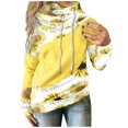 thumbnail image 1 of Chandail en Molleton d'Hiver pour Femmes, Cardigan à Col Rond Chaud, Blouse Mi-Longue Ample, Pull Imprimé de Noël, Chandail à Capuchon de Mode, 1 of 5