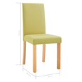 thumbnail image 4 of vidaXL Dining Chairs 4 pcs Green Fabric, 4 of 5