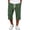EM41_Dark Green, variant on Men's Waffle Capri Pant Baggy Below Knee Summer Sweat Shorts Elastic Waist Athletic Casual Drawstring 3/4 Pants with Pockets Light Green 3XL