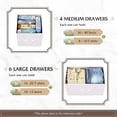 thumbnail image 5 of White Dresser for Bedroom with 10 Drawers, Fabric Dressers, Tall Chest of Drawers for Closet, Storage Drawer Unit, Organizer Unit for Hallway, Living Room, 5 of 8