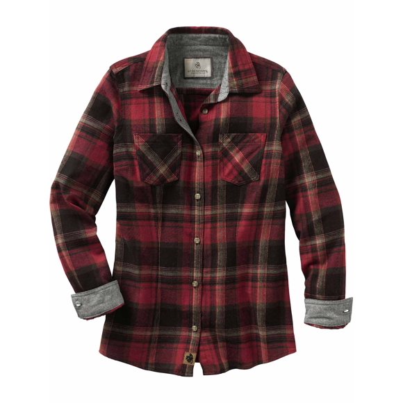 Legendary Whitetails Chemise en Flanelle pour Femmes Cottage Escape, Carreaux Forêt, Grand