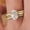 14K Yellow Gold-Plated, variant on Women's Oval Promise Ring 14K White Gold-Plated with White Cubic Zirconia, Valentine's Day Gift, Size 8, 3-Piece Set, Gift Boxed