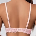 thumbnail image 5 of Ynynloco Women's Push Up Padded Plunge Bra Seamless T-Shirt Underwire Plunge Bra Comfort Lightly Add One Cup, 5 of 5